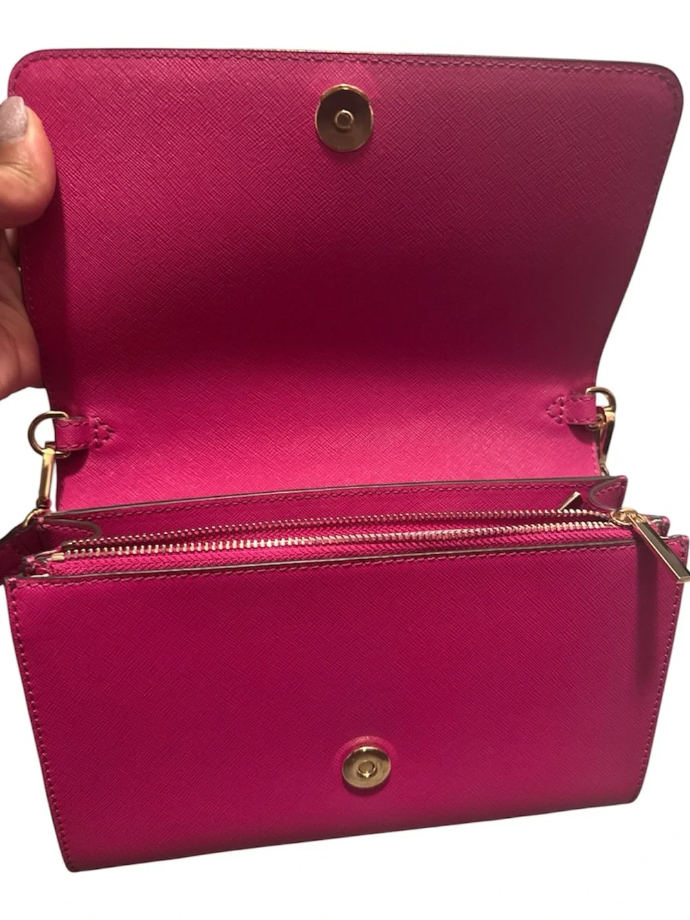 Tory Burch Hot Pink Leather Crossbody Bag